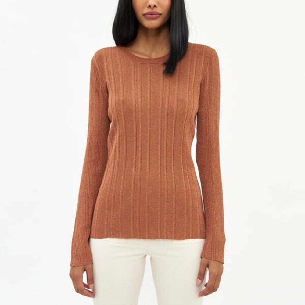 Farrow Ribbed Metallic Knit Top - Picture 2 of 3